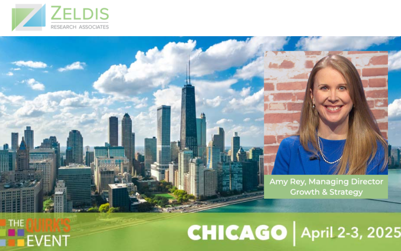 Zeldis Research’s Amy Rey to Attend The QUIRK’S Event in Chicago